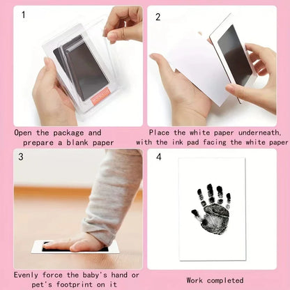 Inkless Paw Print Kit for Dogs, Cats & Babies: No-Touch, Mess-Free Pet Safe Ink Pad with Keepsake Cards