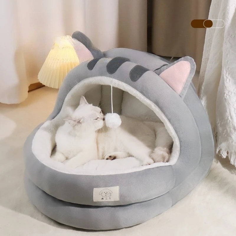 Cute Yurt-Shaped Pet House – Soft, Snug Winter Bed with Panda Design