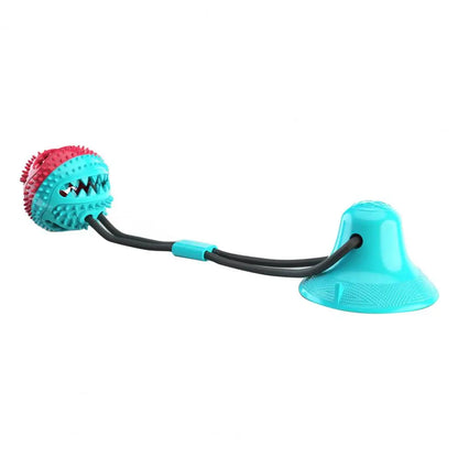 Interactive Dog Puzzle Toy Set – Suction Cup Rope Toy & Treat Dispensing Ball for Chewers, Teething & Boredom