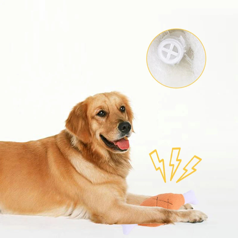 Chicken Leg Plush Dog Toy with Squeaker – Soft Bone-Shaped Chew Toy for Small, Medium & Large Dogs and Cats
