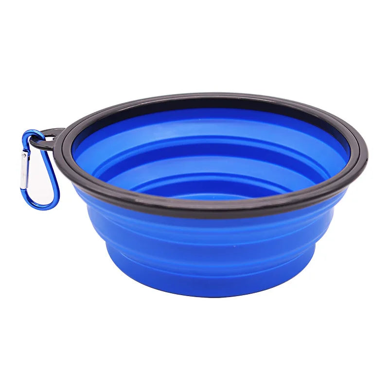 Collapsible Silicone Dog Bowl: Large Portable Travel Bowl for Food & Water, Foldable for Walks and Camping