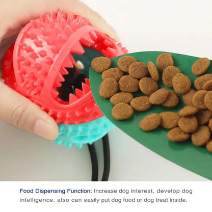 Interactive Dog Puzzle Toy Set – Suction Cup Rope Toy & Treat Dispensing Ball for Chewers, Teething & Boredom