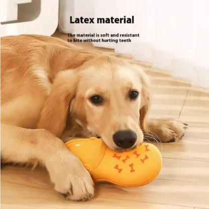 Squeaky Latex Slipper Dog Toy: Teeth Cleaning Chew Toy for Training and Play, Small, Medium & Large Dogs and Puppies