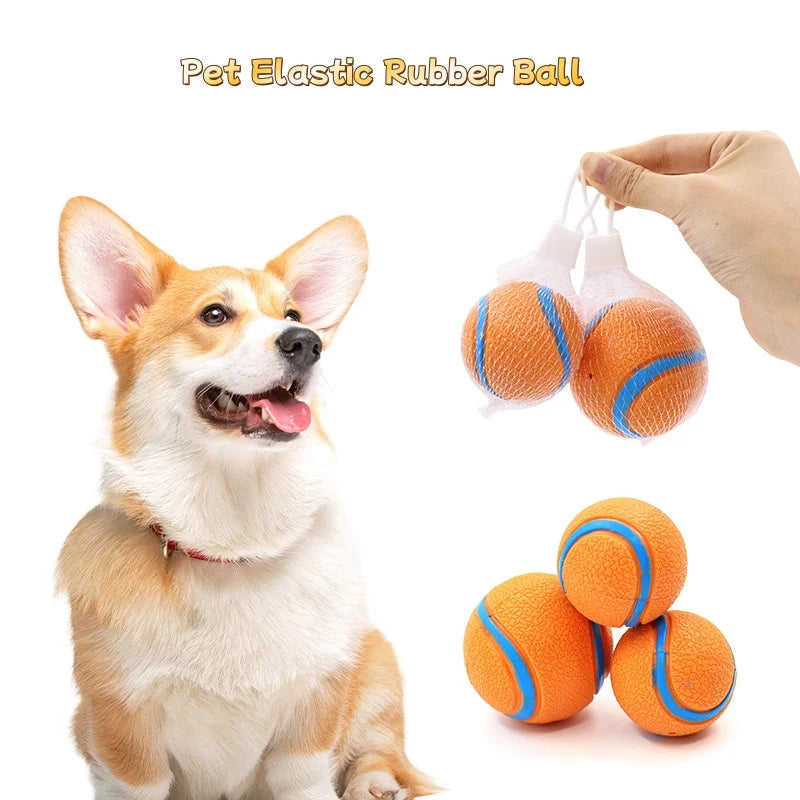 Tough Dog Ball: Solid Rubber Bouncy Fetch & Chew Toy for Small, Medium & Large Dogs and Puppies