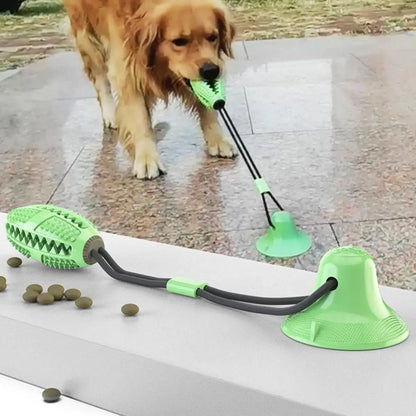 Interactive Dog Puzzle Toy Set – Suction Cup Rope Toy & Treat Dispensing Ball for Chewers, Teething & Boredom