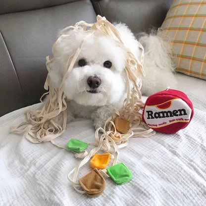 Dog Snuffle Toy: Noodle-Shaped Sniffing Puzzle and Nosework Treat Toy for Puppies and Dogs