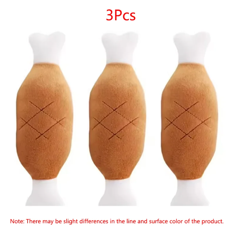 Chicken Leg Plush Dog Toy with Squeaker – Soft Bone-Shaped Chew Toy for Small, Medium & Large Dogs and Cats