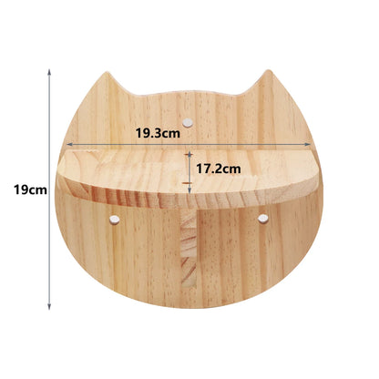 Wall-Mounted Cat Furniture Set: Climbing Steps, Shelves, Hammock & Moon Bed for Large Cats and Kittens