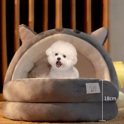 Cute Yurt-Shaped Pet House – Soft, Snug Winter Bed with Panda Design
