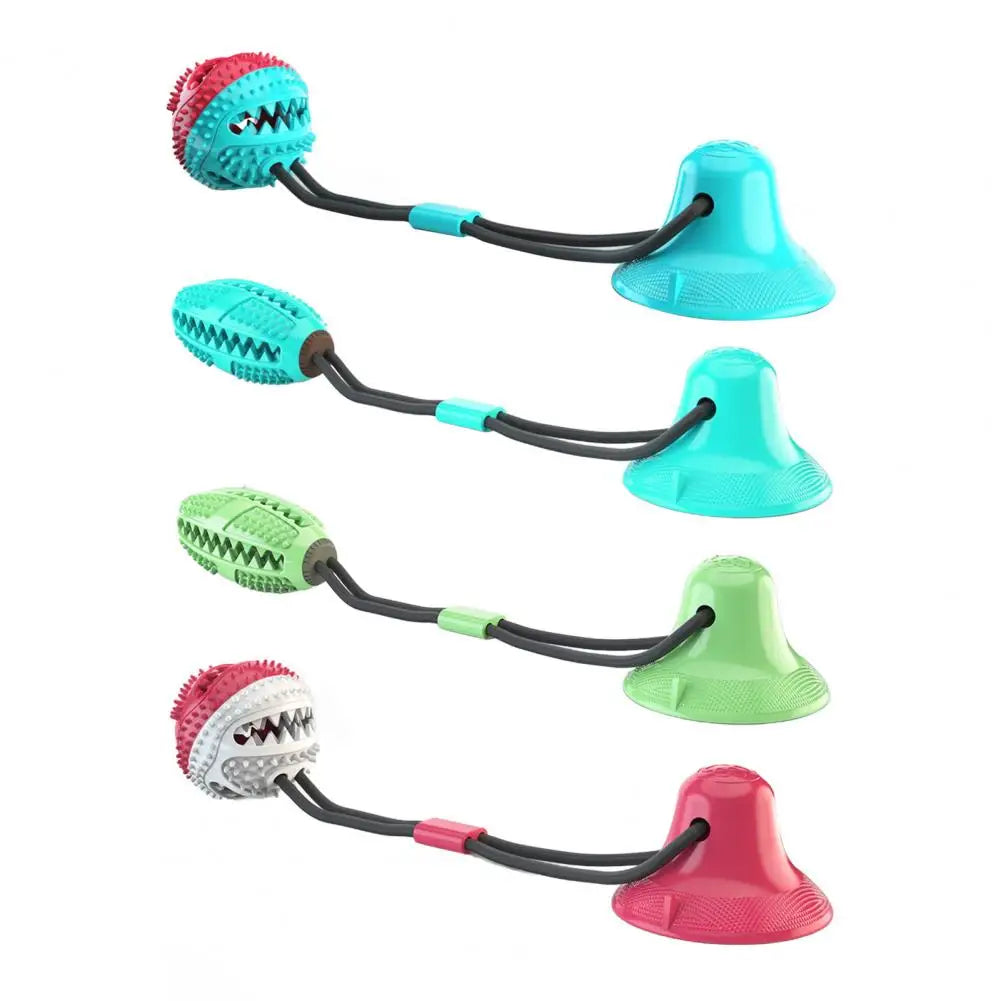 Interactive Dog Puzzle Toy Set – Suction Cup Rope Toy & Treat Dispensing Ball for Chewers, Teething & Boredom