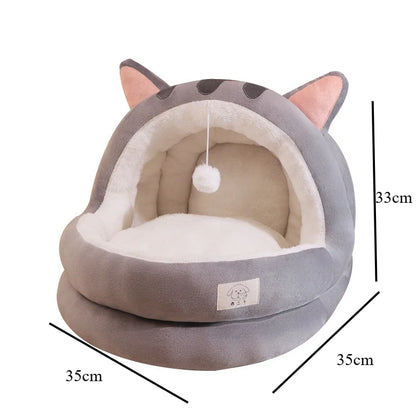 Cute Yurt-Shaped Pet House – Soft, Snug Winter Bed with Panda Design