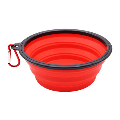 Collapsible Silicone Dog Bowl: Large Portable Travel Bowl for Food & Water, Foldable for Walks and Camping
