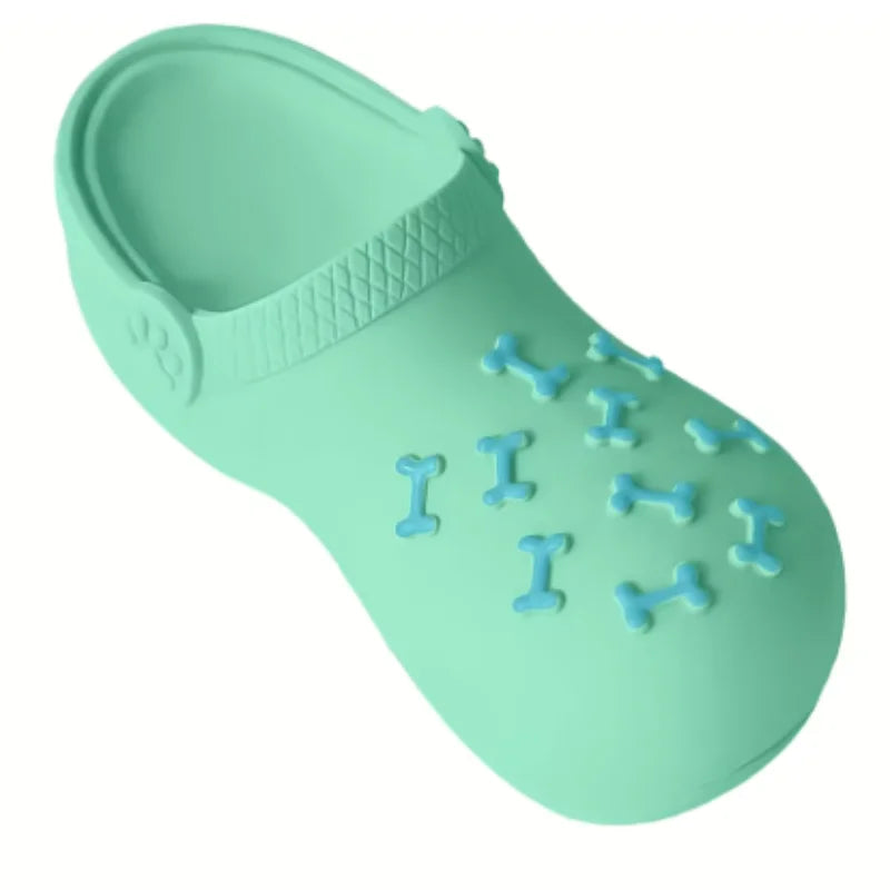 Squeaky Latex Slipper Dog Toy: Teeth Cleaning Chew Toy for Training and Play, Small, Medium & Large Dogs and Puppies