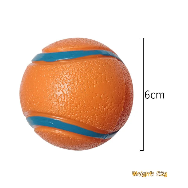 Tough Dog Ball: Solid Rubber Bouncy Fetch & Chew Toy for Small, Medium & Large Dogs and Puppies