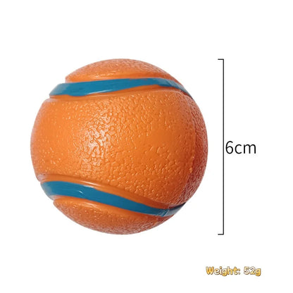 Tough Dog Ball: Solid Rubber Bouncy Fetch & Chew Toy for Small, Medium & Large Dogs and Puppies