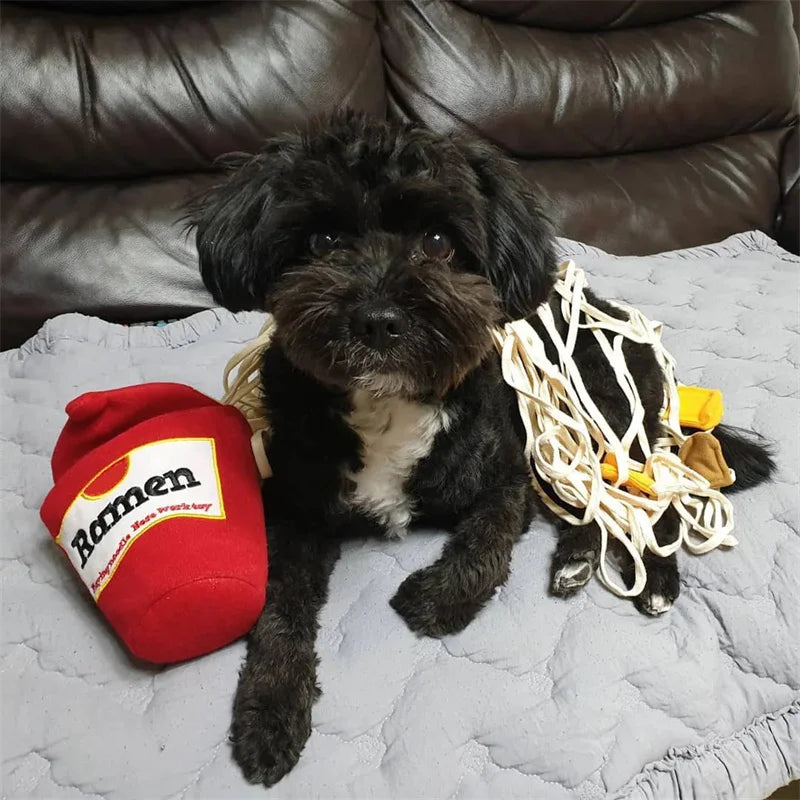 Dog Snuffle Toy: Noodle-Shaped Sniffing Puzzle and Nosework Treat Toy for Puppies and Dogs