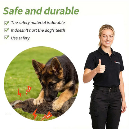 JUSTINLAU Squeaky Dog Tug Toy: Plush Rabbit Fur Bite Stick for Training and Outdoor Play, Medium & Large Dogs
