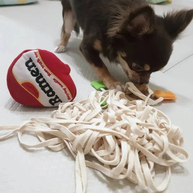 Dog Snuffle Toy: Noodle-Shaped Sniffing Puzzle and Nosework Treat Toy for Puppies and Dogs