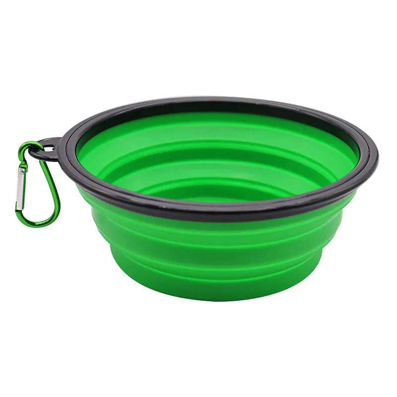 Collapsible Silicone Dog Bowl: Large Portable Travel Bowl for Food & Water, Foldable for Walks and Camping