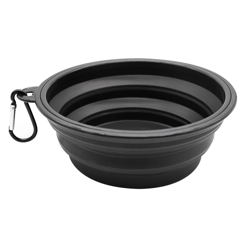 Collapsible Silicone Dog Bowl: Large Portable Travel Bowl for Food & Water, Foldable for Walks and Camping