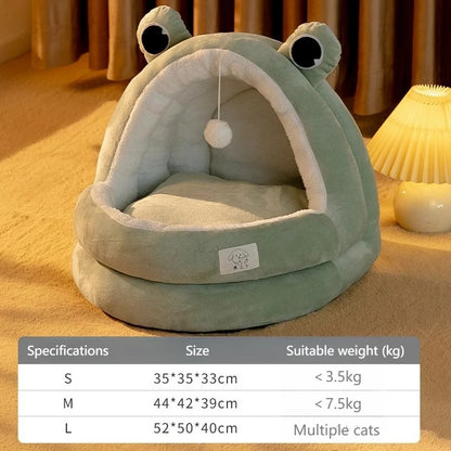 Cute Yurt-Shaped Pet House – Soft, Snug Winter Bed with Panda Design