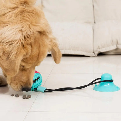 Interactive Dog Puzzle Toy Set – Suction Cup Rope Toy & Treat Dispensing Ball for Chewers, Teething & Boredom