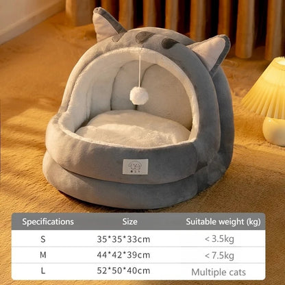 Cute Yurt-Shaped Pet House – Soft, Snug Winter Bed with Panda Design