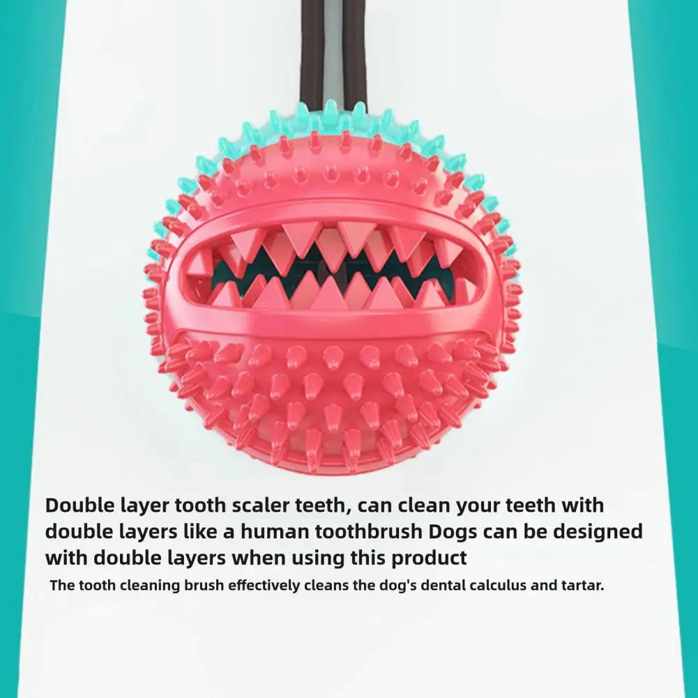 Interactive Dog Puzzle Toy Set – Suction Cup Rope Toy & Treat Dispensing Ball for Chewers, Teething & Boredom