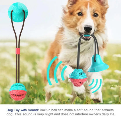 Interactive Dog Puzzle Toy Set – Suction Cup Rope Toy & Treat Dispensing Ball for Chewers, Teething & Boredom