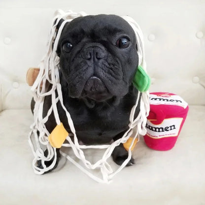 Dog Snuffle Toy: Noodle-Shaped Sniffing Puzzle and Nosework Treat Toy for Puppies and Dogs