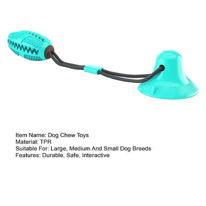 Interactive Dog Puzzle Toy Set – Suction Cup Rope Toy & Treat Dispensing Ball for Chewers, Teething & Boredom