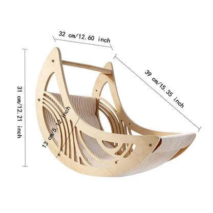 Wall-Mounted Cat Furniture Set: Climbing Steps, Shelves, Hammock & Moon Bed for Large Cats and Kittens