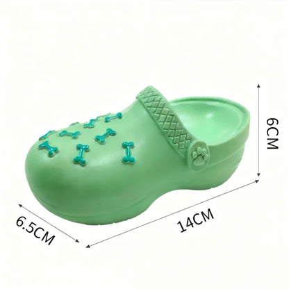 Squeaky Latex Slipper Dog Toy: Teeth Cleaning Chew Toy for Training and Play, Small, Medium & Large Dogs and Puppies